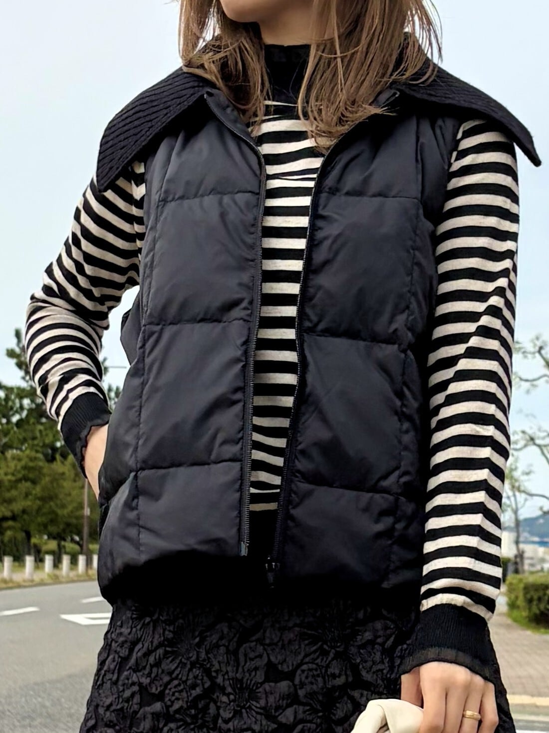 9286KT】編み立て襟付ダウンベスト(9105-57030) | 9286 Fashion Lab