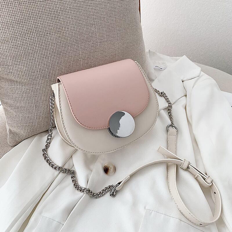 夏の小さなバッグ女性のバッグ2020新しい流行のファッションネット赤いチェーンバッグショルダーメッセンジャーバッグヒットカラーサドルバッグ Tiancai_Wing_Bag1536578