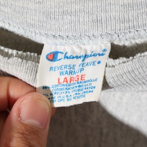 L 80s USA ピンクステッチ 染み込みプリント 三段 Reverse Weave Champion リバースウィーブ チャンピオン