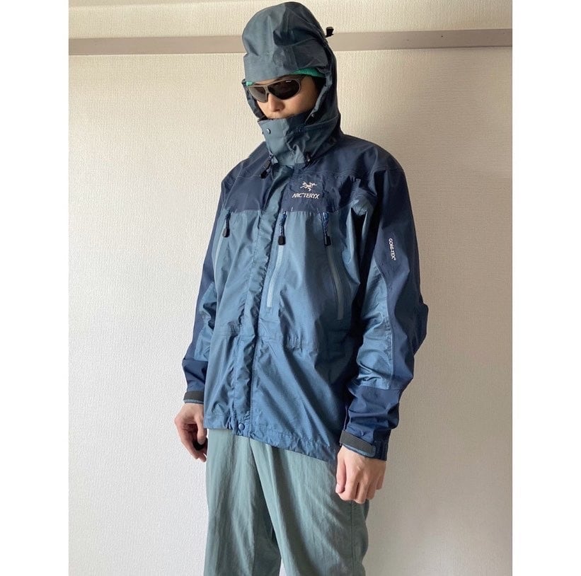 90s 初期 ARC'TERYX リザードTシャツ M ヴィンテージ  カーキ