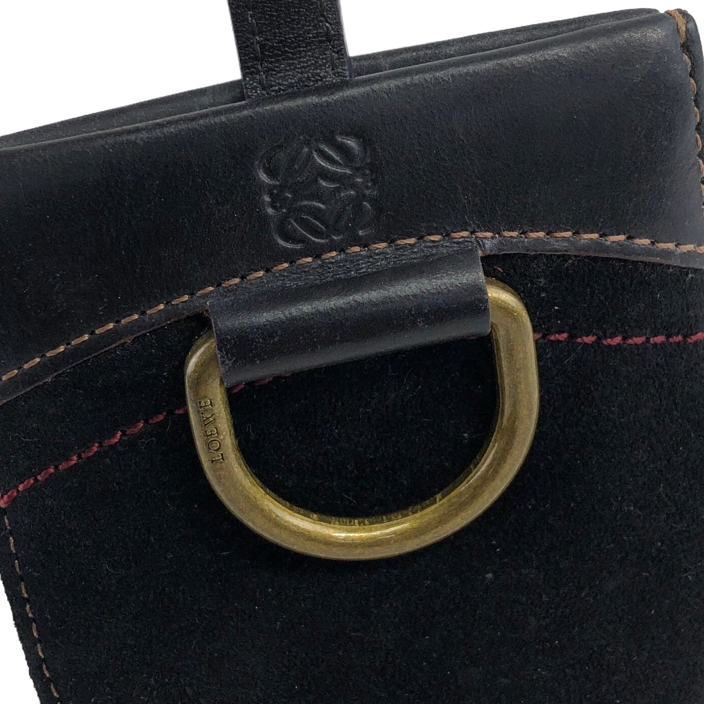 LOEWE ロエベ キーケース ブラック アナグラム レザー vintage LOEWE ロエベ キーケース ブラック アナグラム レザー vintage