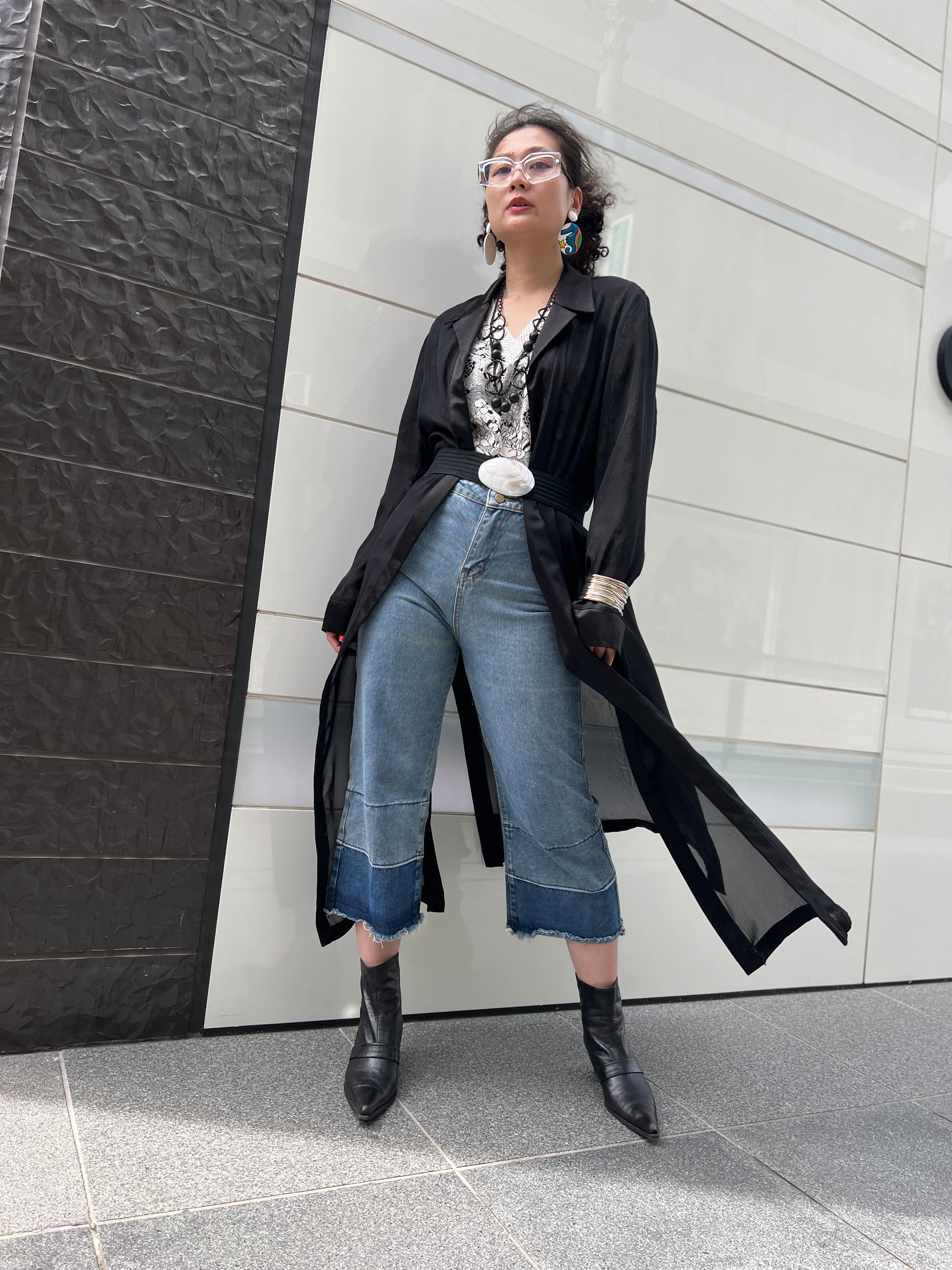 Vintage Black see-through long gown