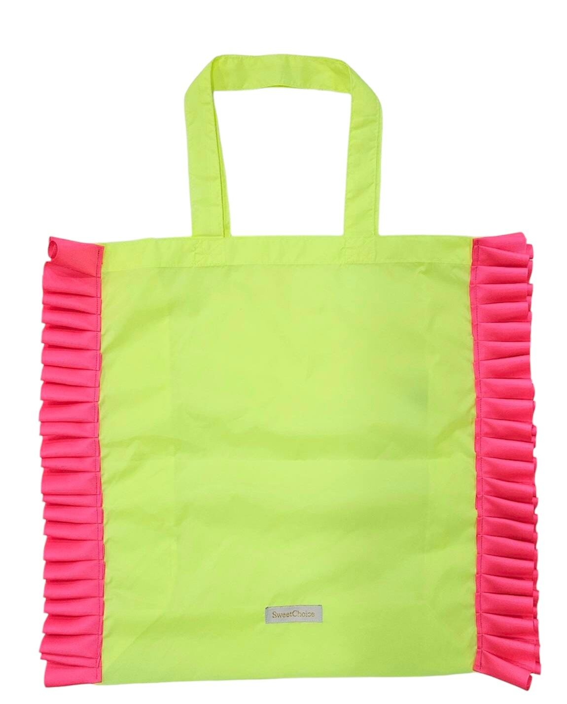 オリジナルフリルトート ネオンイエロー✖️ネオンピンクフリル