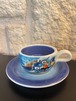 ギリシャ並行輸入！ サントリーニ島 コーヒー エスプレッソ カップ Santorini ブルー 陶器 マグカップ マグ 食器 キッチン 西海岸スタイル 西海岸インテリア 海