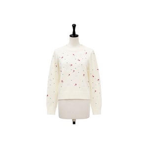 Bloom bird embroidery knit