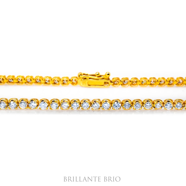 【K18 D1.00ct】Diamond eternity tennis Bracelet