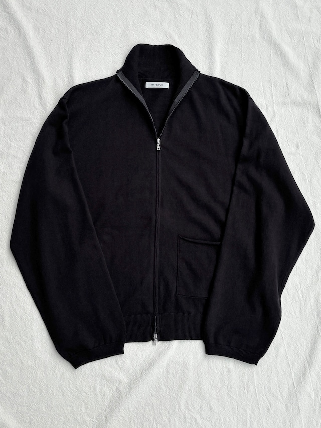 MATSUFUJI / Zip-up Knit Jacket (BLACK)
