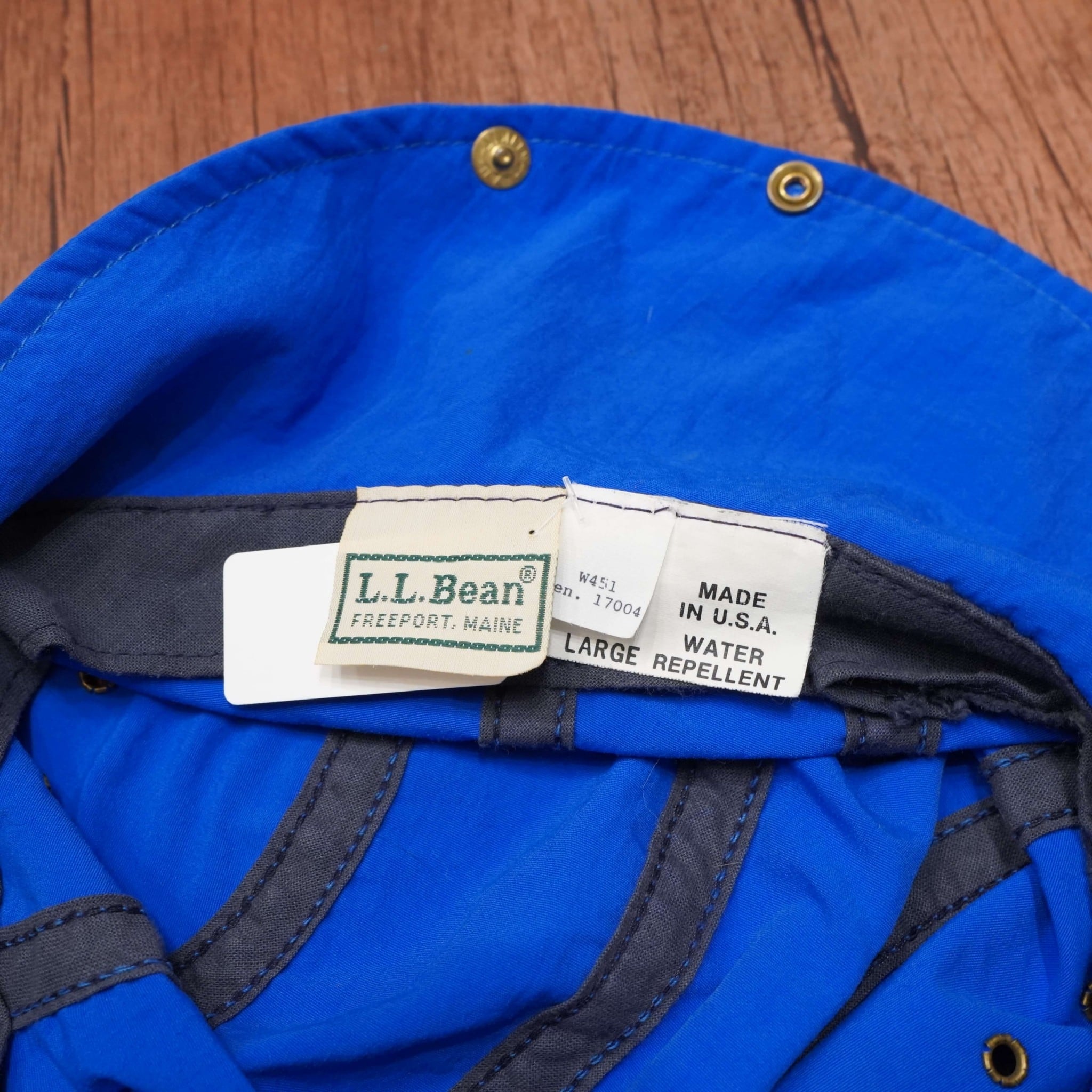 L.L.Bean L/青 サンシェード ロングビル キャップ 帽子 usa製 | 古着屋