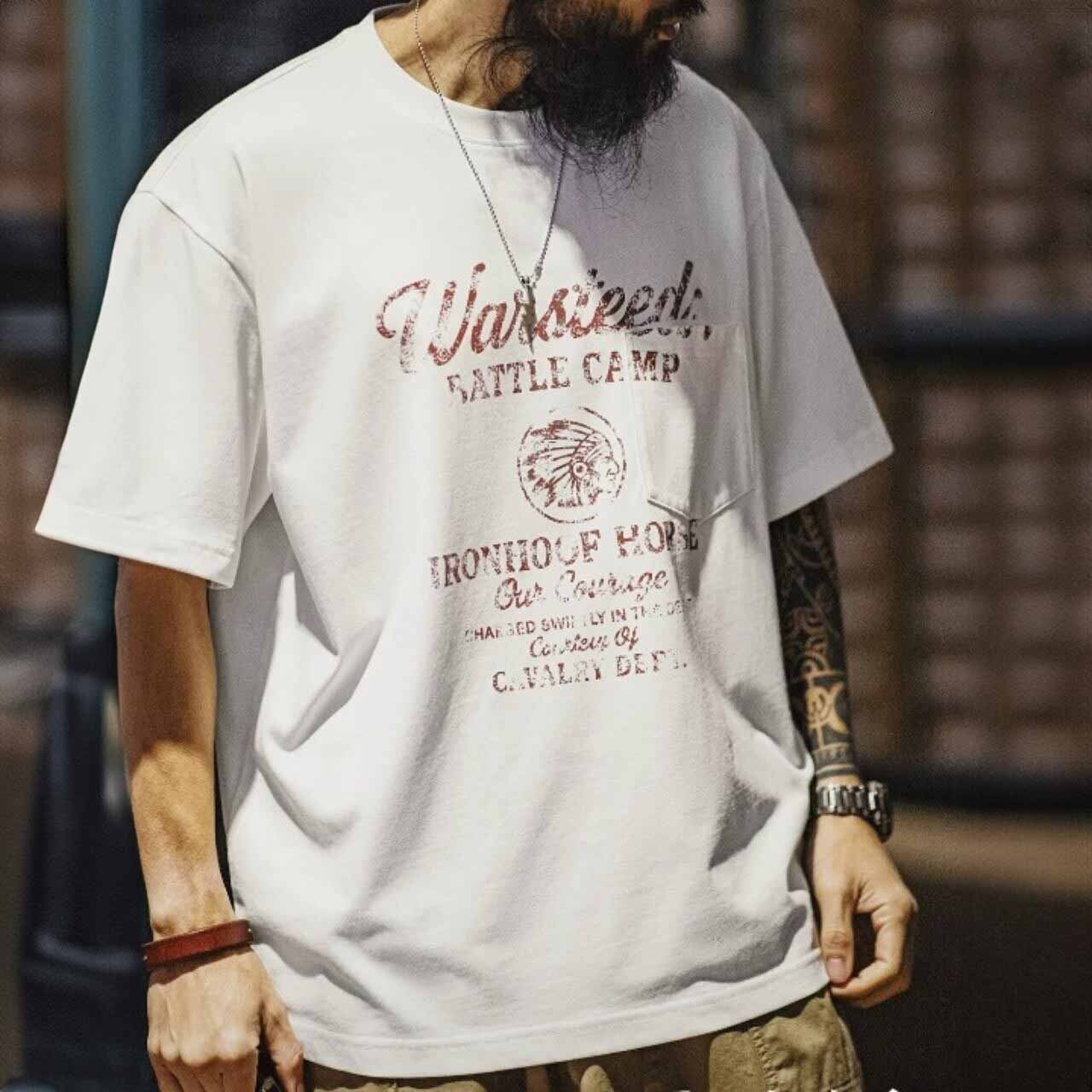 ヴィンテージライクネイティブパターンポケットTシャツ 1col   A00193
