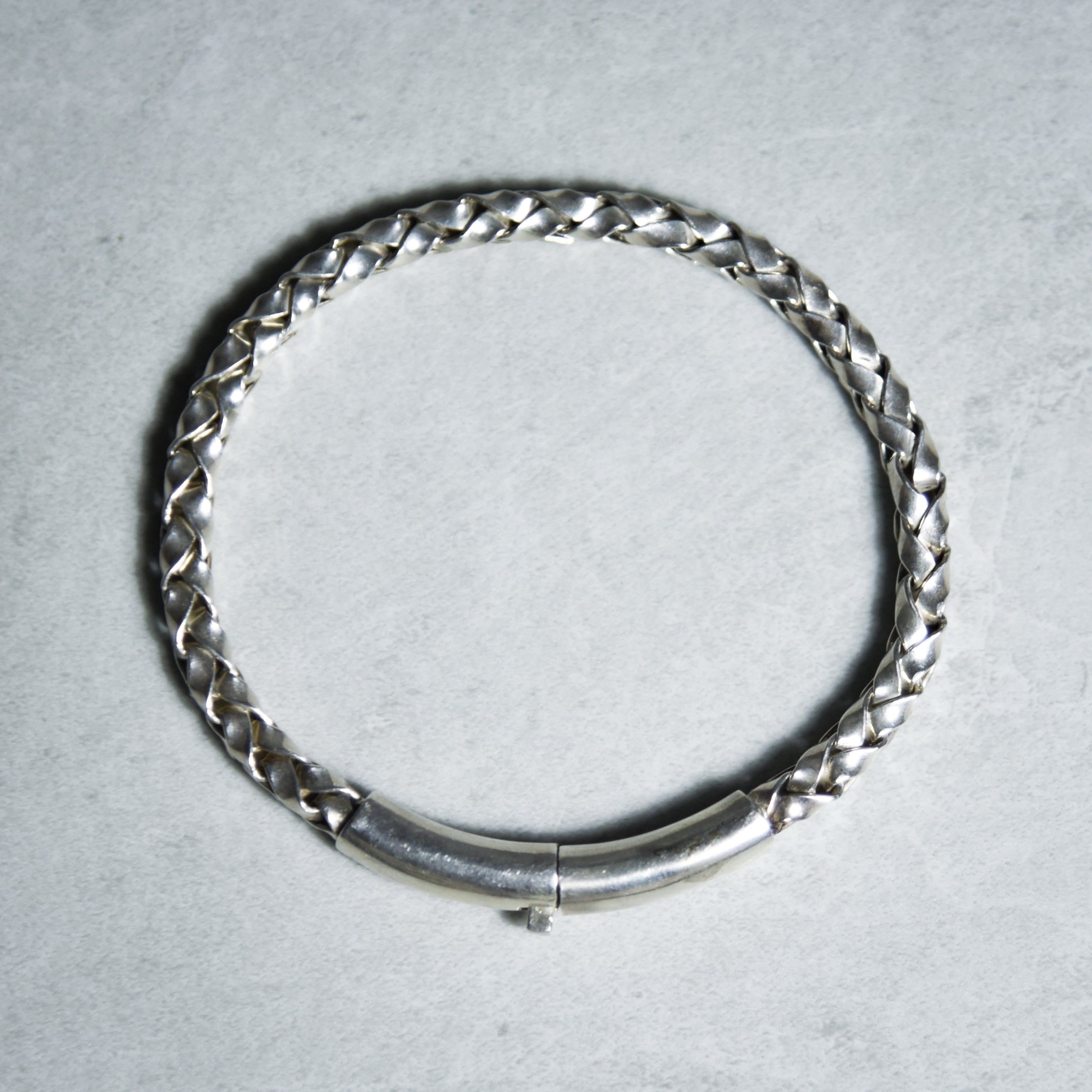 French Vintage Silver Snake Chain Bracelet フランス ヴィンテージ