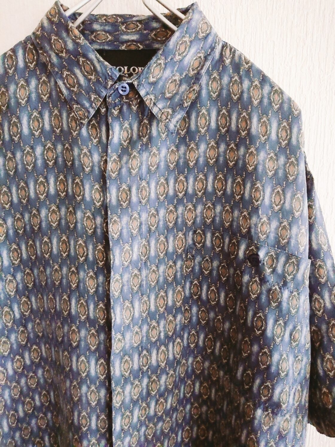 COLORE ITALIA 総柄 シルク 長袖シャツ | PAY ID