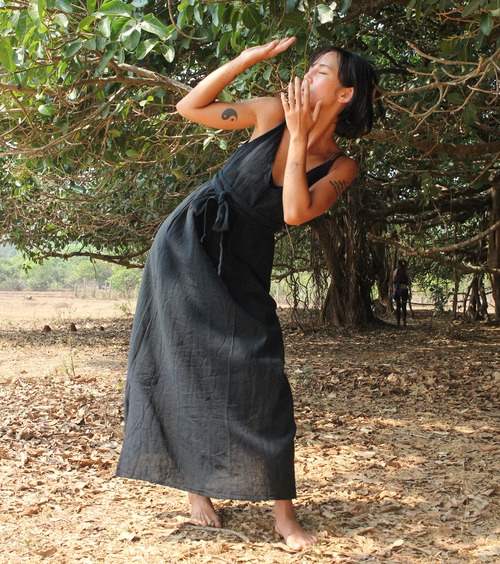 Khadi cotton west belt dress