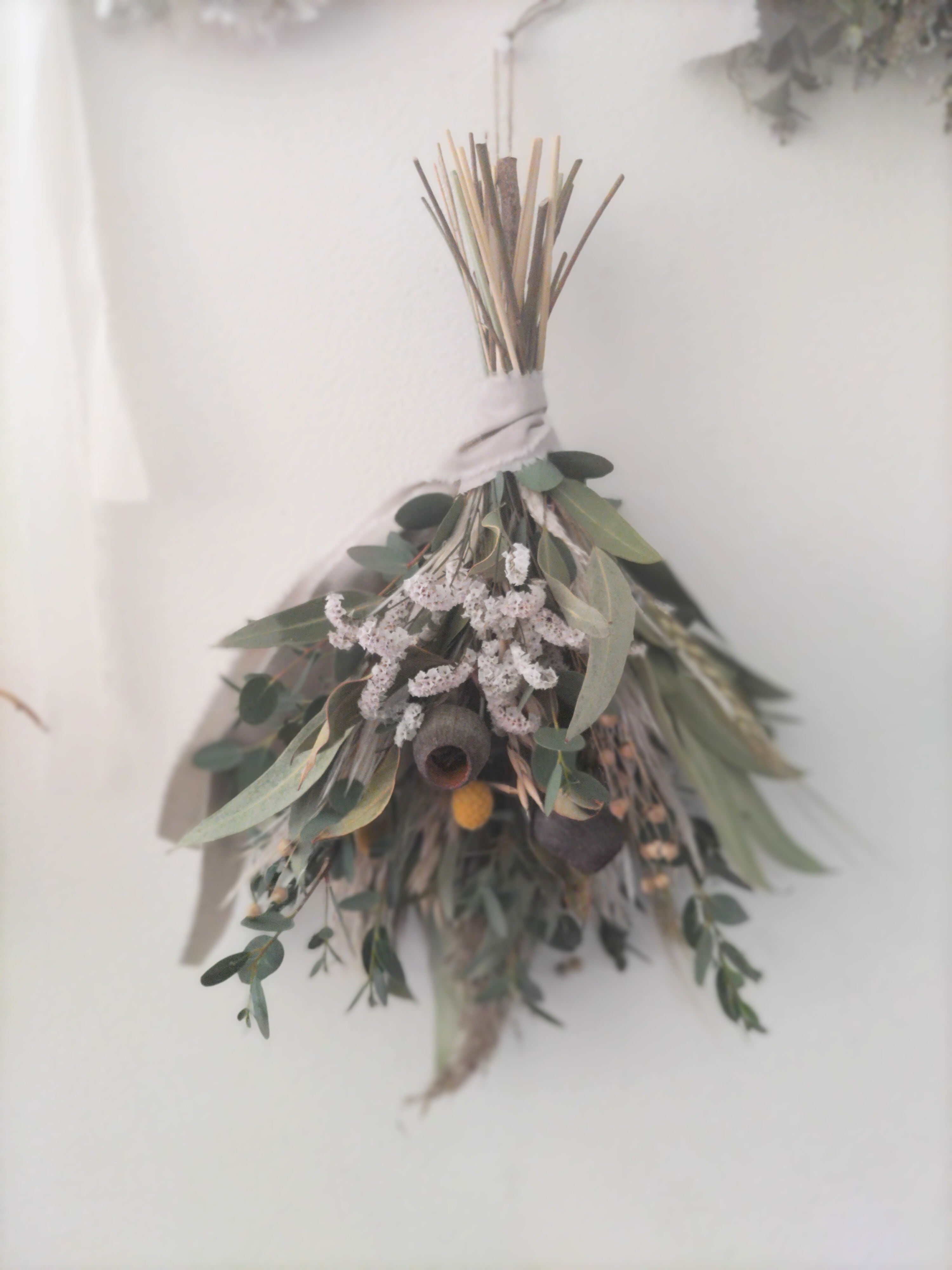 ブラウンcottonとベルガムナッツのスワッグ ブラウンcottonとベルガムナッツのスワッグ