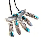 WHEEL WORKS ホイールワークス　Complete Eagle Necklace Feather Cloud Mountain Turquoise コンプリートイーグルネックレス　フェザー　クラウドマウンテンターコイズ　