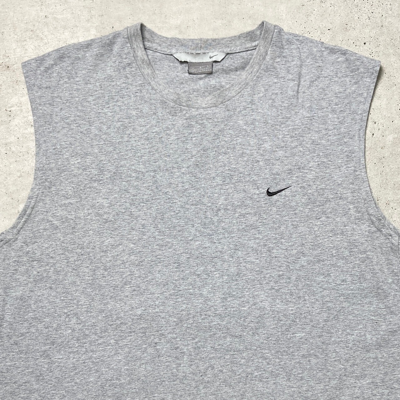 00年代 NIKE ナイキ スウォッシュロゴ刺繍 ノースリーブ タンクトップ 