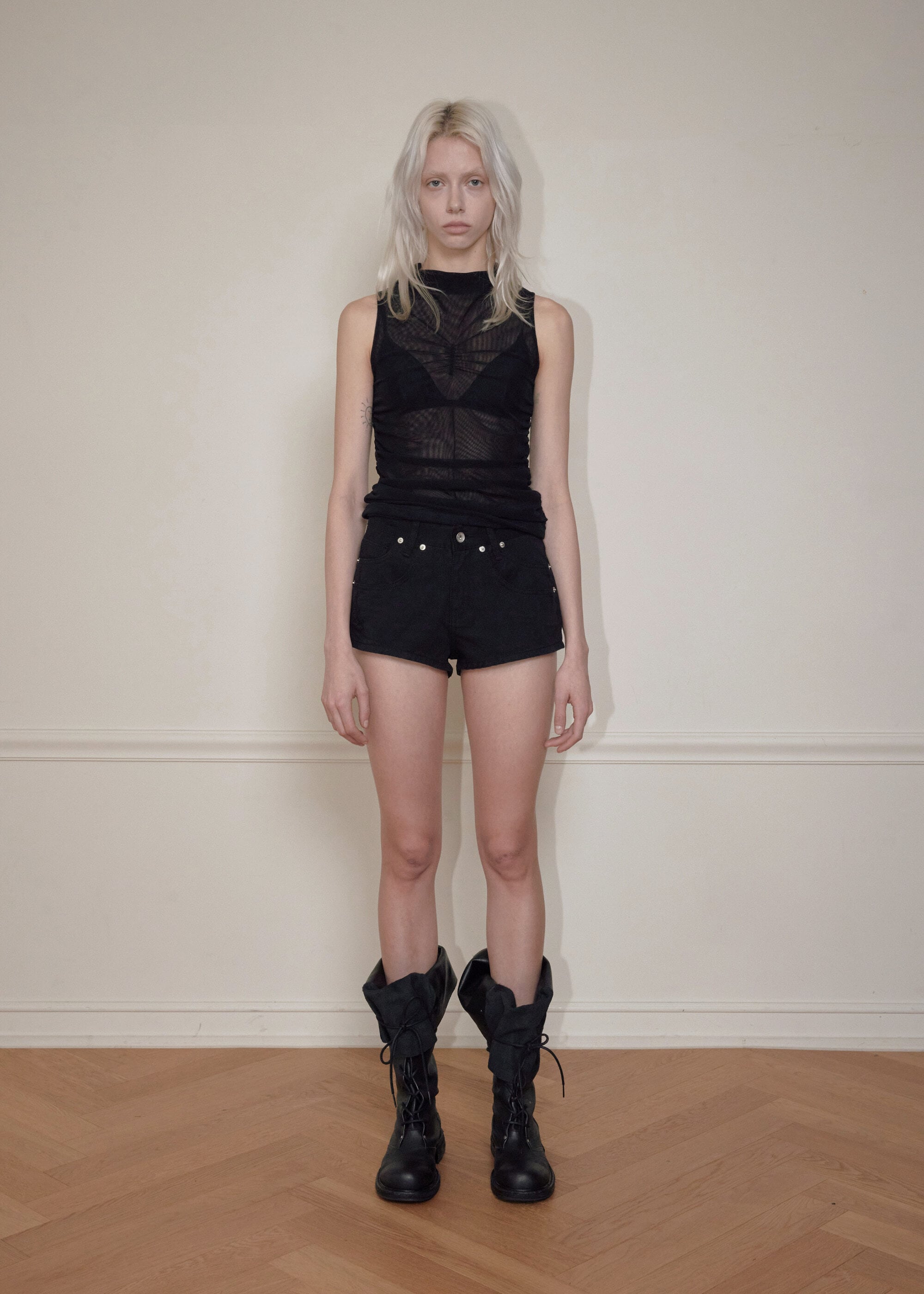 5/13発送 [BOHEMSEO] DOUBLE POCKET SHORTS, BLACK 正規品 韓国