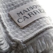 MAISON CARRÉE CASHMERE Fringe STOLE "LIGHT GRAY"