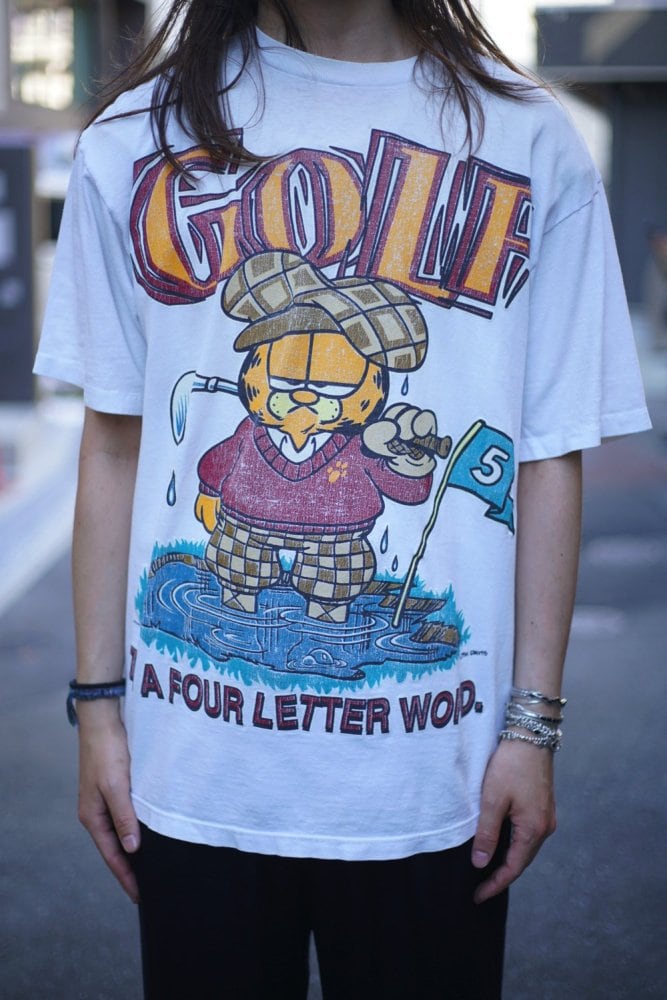 Garfield - Made In USA] Vintage Garfield Print T-Shirt [1990s