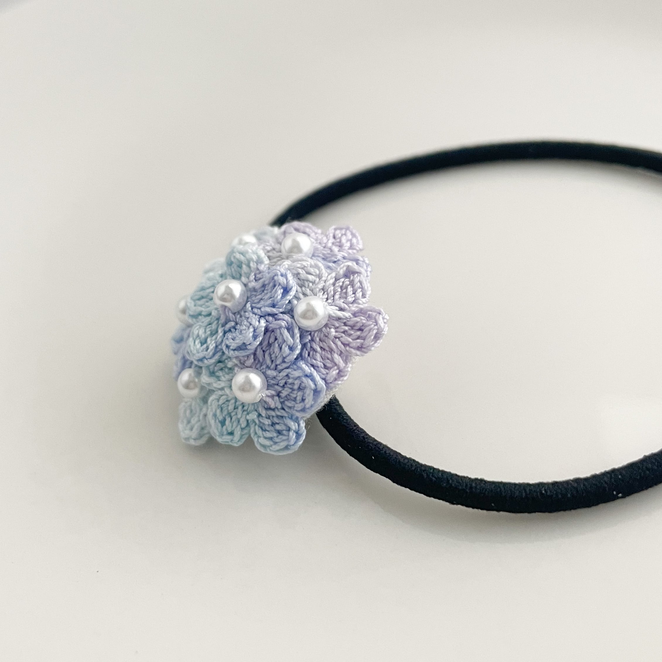 レース編みのヘアゴム 紫陽花 | そらの音