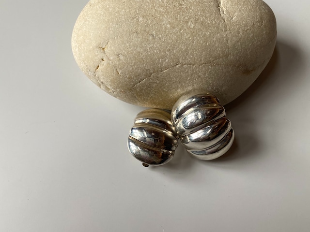 〈vintage silver925〉puffy wide earrings
