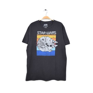 スターウォーズ ミレニアムファルコン プリント Tシャツ メンズL STAR WARS 映画 古着 @BB0662