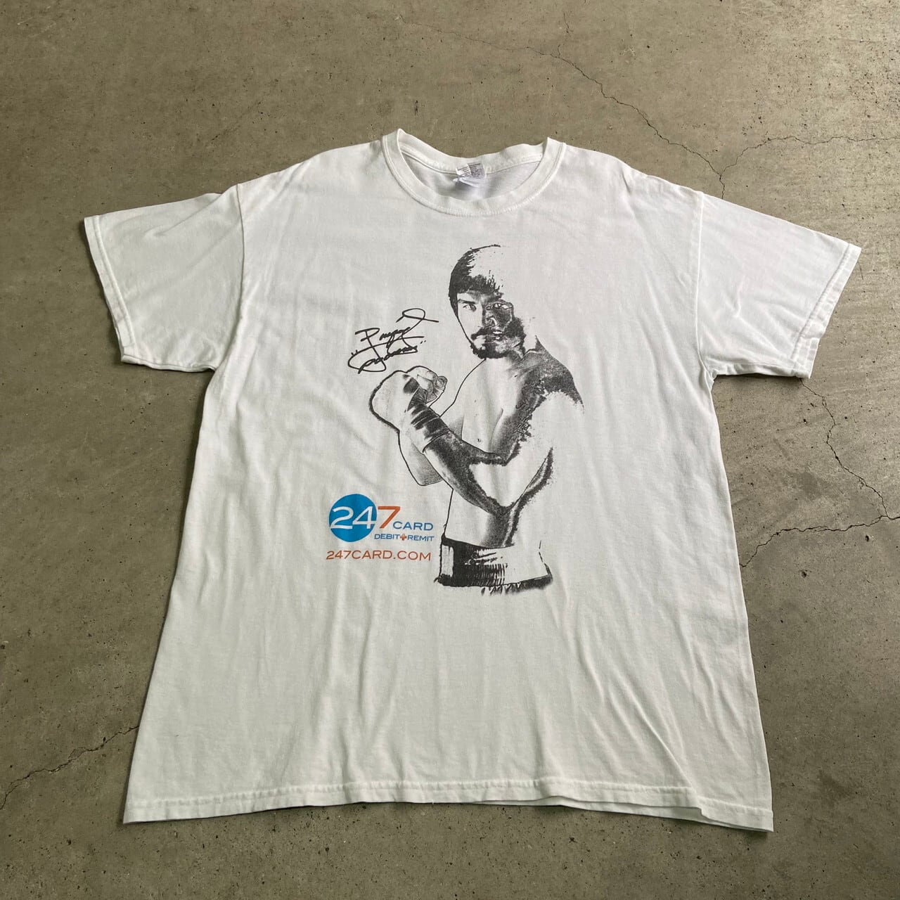 Manny Pacquiaoマニー・パッキャオ 企業ロゴ プリント Tシャツ メンズL 