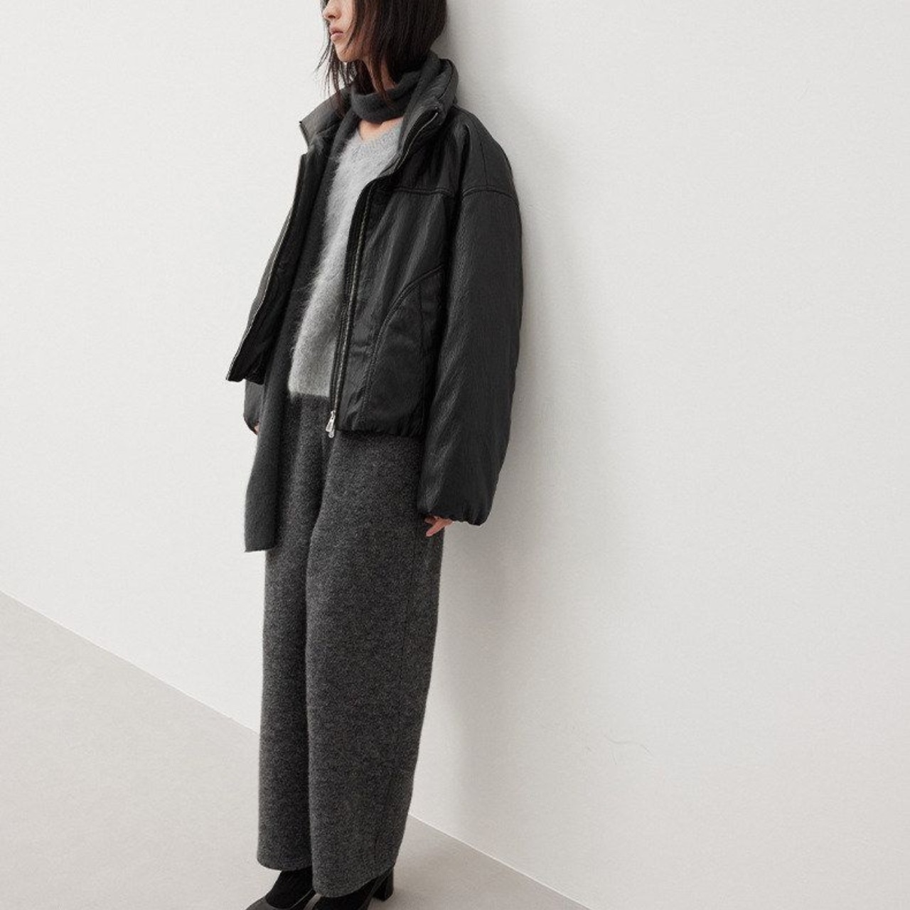 Cropped Oversized Jacket T4103