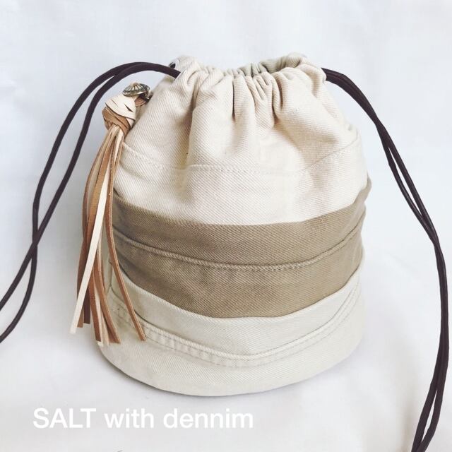 【限定】SALTY巾着 White&Brown No.2557