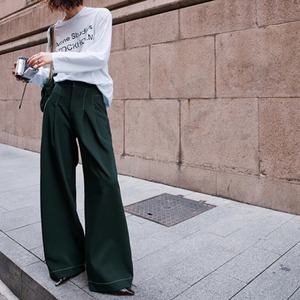 レトログリーンワイドパンツ 21425