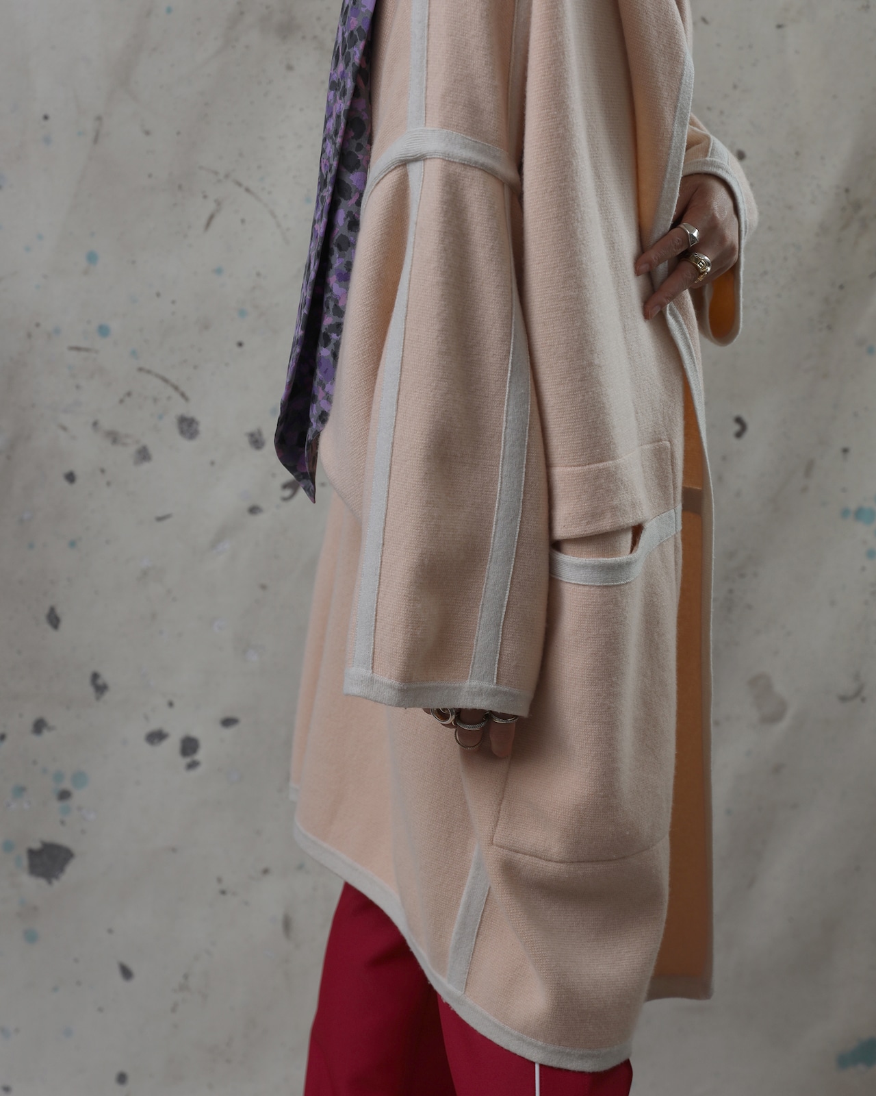 Chloe / Piping Knit Gown