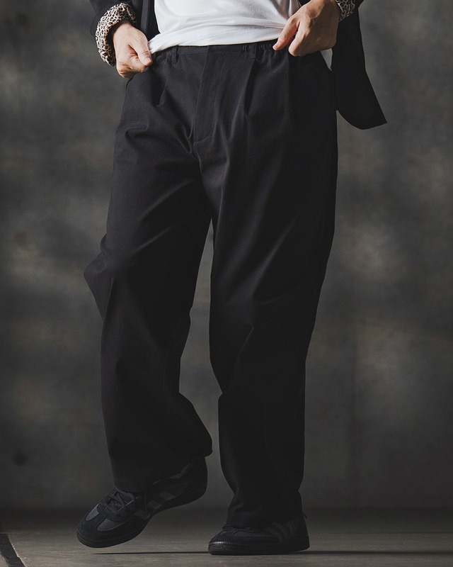 【GLIMCLAP】ワイドストレート ストレッチ チノパンツ　(19-002-gla-cf)