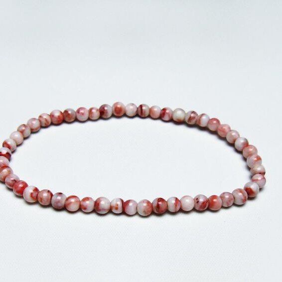 シナバーインクォーツ ブレスレット 4mm 一点物 メール便可 [M便 1/10] 111-44330