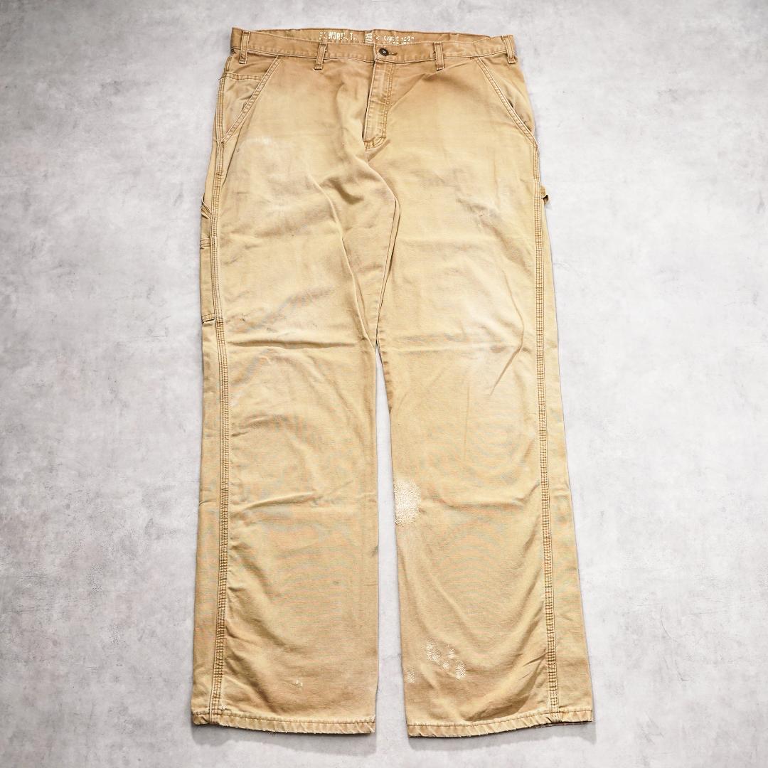 ディッキーズ W34 ダックパンツ ペインターパンツ 古着 茶 22014
