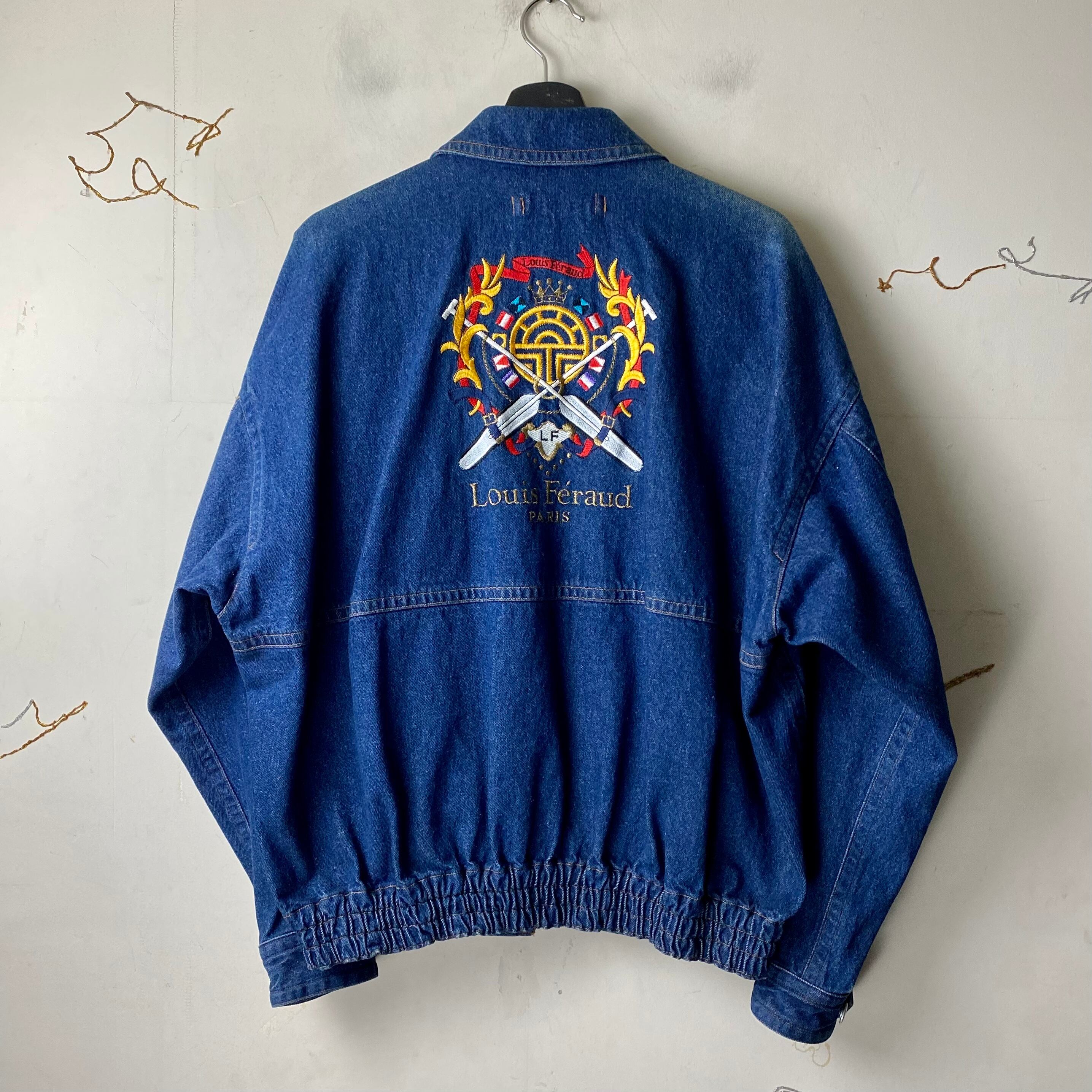 old LOUIS FERAUD logo embroidery denim blouson | PAY ID