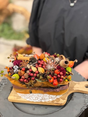 「木の実のケーキアレンジ」 ~Autumn Harvest Cake~