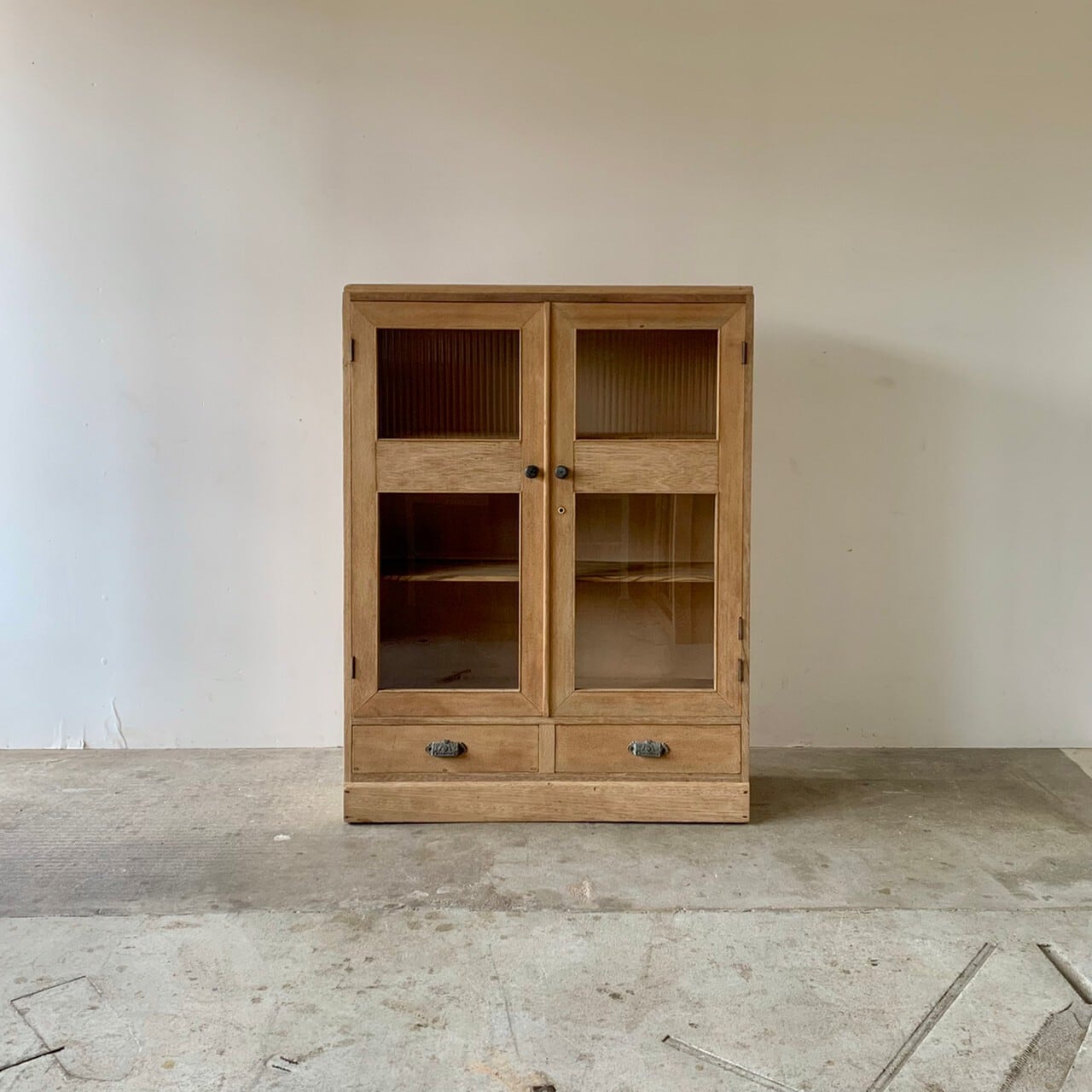 キャビネット　ガラスケース　古家具　0633