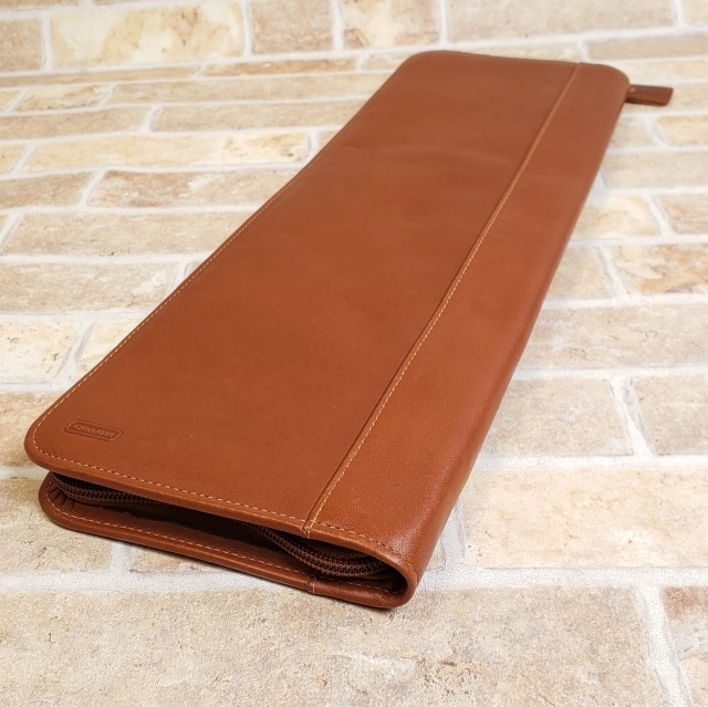 オールドコーチ ☆ レザー ネクタイケース 2本収納 ブラウン coach 