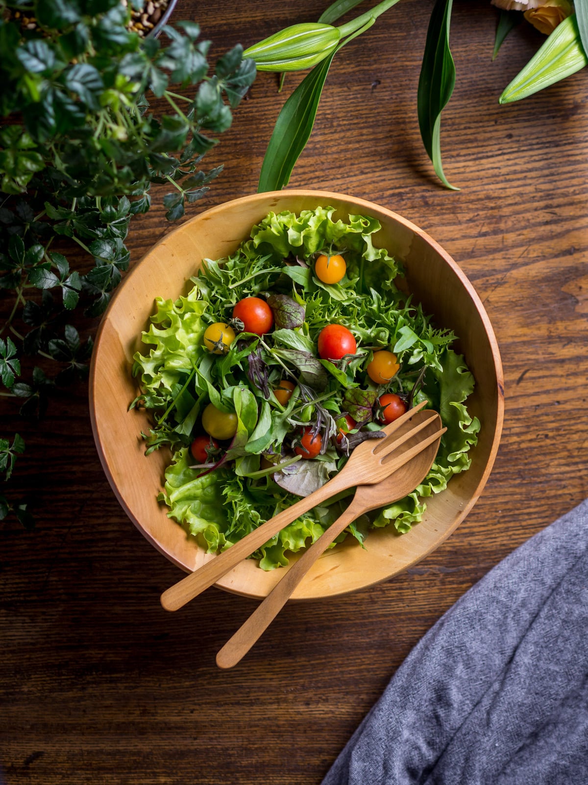 ソメイヨシノ材 サラダボウル L 2(ウッドボウル・木製ボウル)/Canaria Wood Works