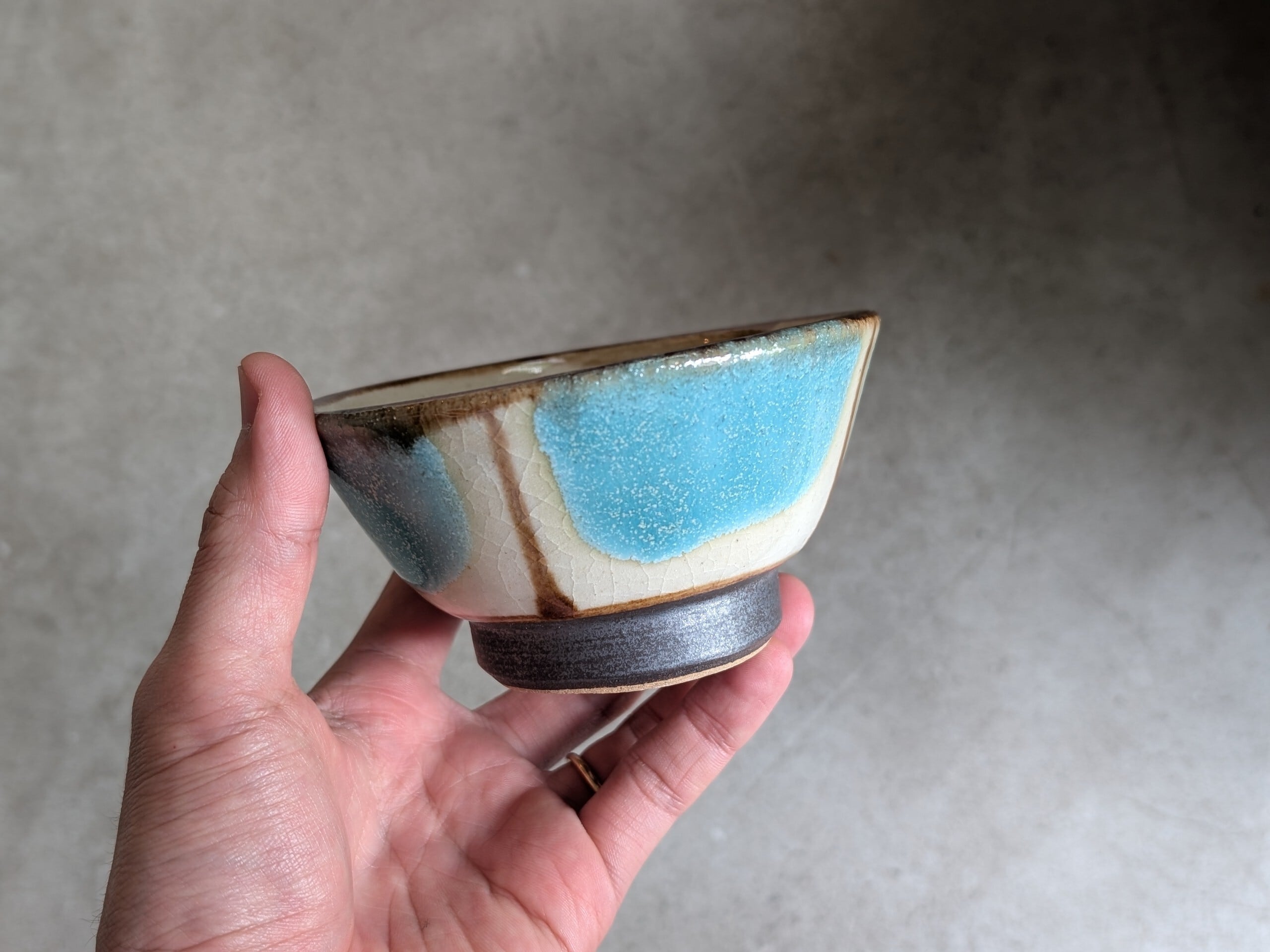 やちむん マカイ3.5寸(チチチャン)緑釉 | ノモ陶器製作所