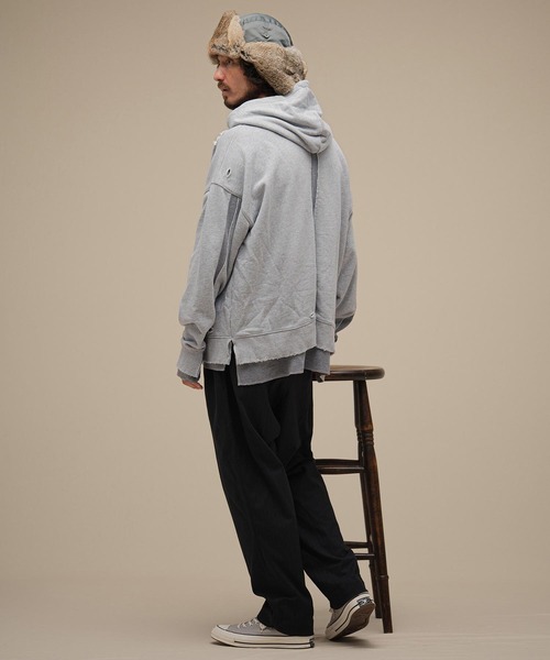 THEOREM Laidback Stacked Hoodie (GRY) TRM-2624006