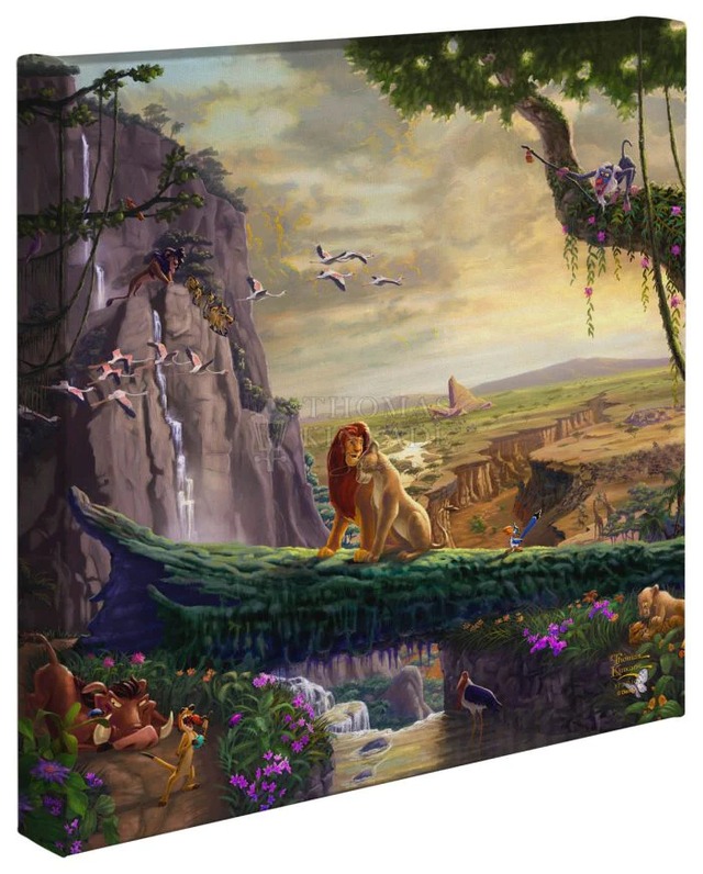 ディズニー絵画 ライオンキング/リターン トゥ プライドロック  展示用フック付 キャンバスジークレ