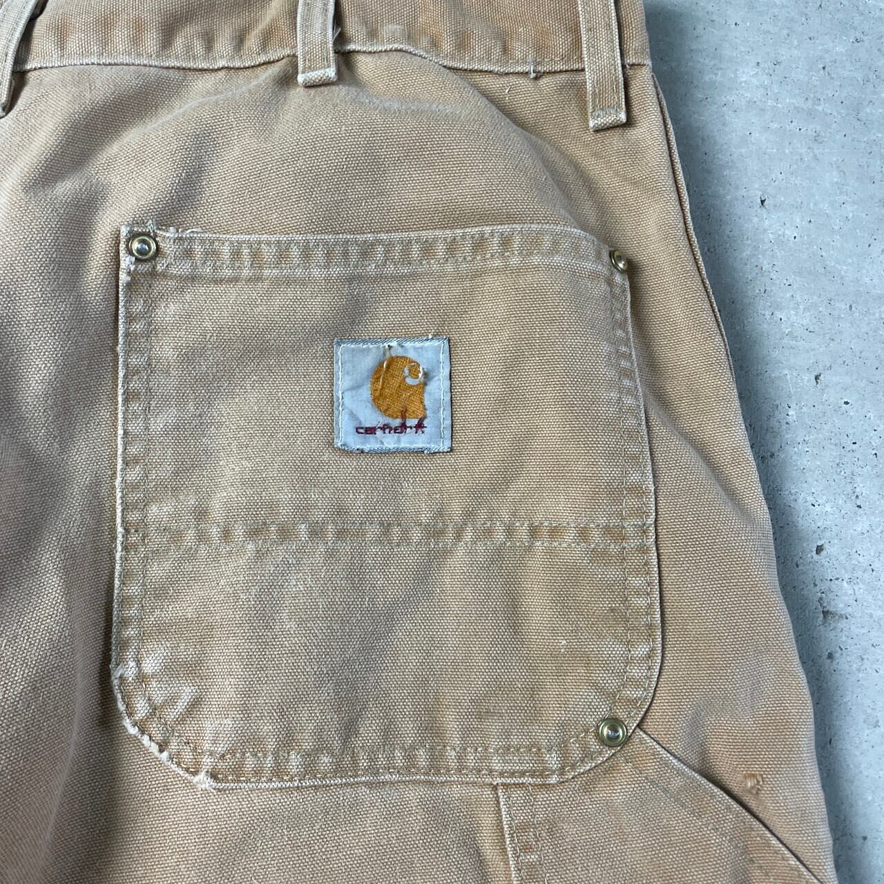 90年代 Carhartt カーハート スリット入り ダック地 ダブルニー