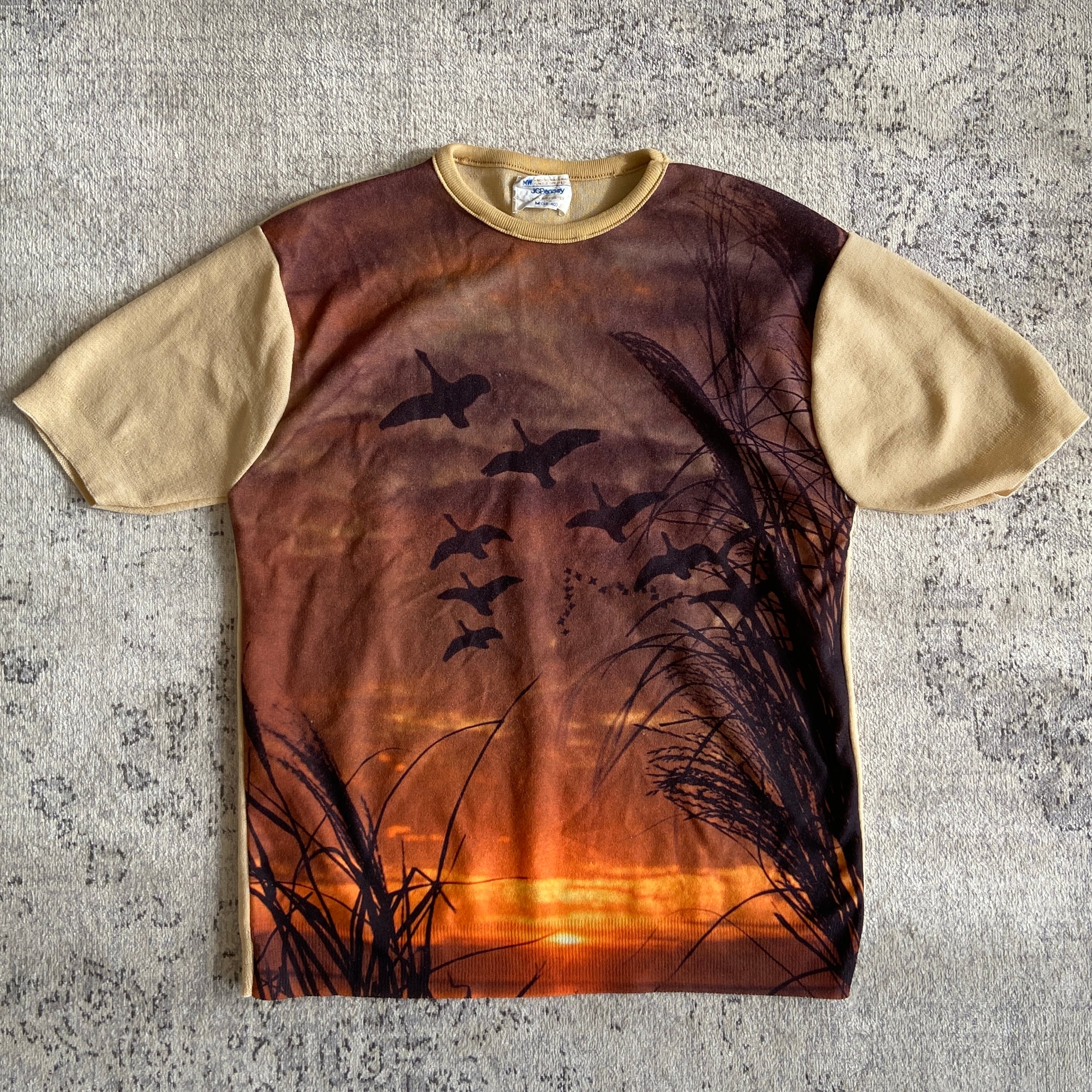 1970s Vintage JCPenney Print Duck Tee M F533