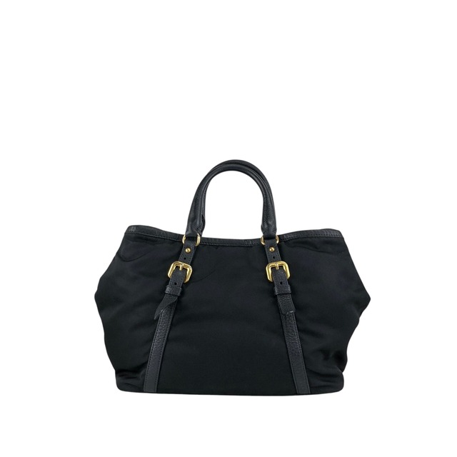 PRADA プラダ ハンドバッグ ブラック トライアングルロゴ レザー ナイロン 2way vintage ヴィンテージ オールド jun4wc