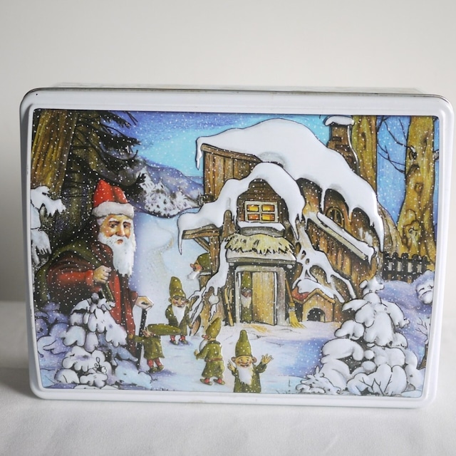 クリスマスの夜 ノームとサンタ クッキー缶 ドイツ