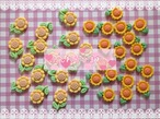 [４個]ふんわりひまわり／２種:26mm×17mm/22mm×16mm