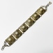 Vintage Damascene & Faux Pearl Link Bracelet Made In Spain