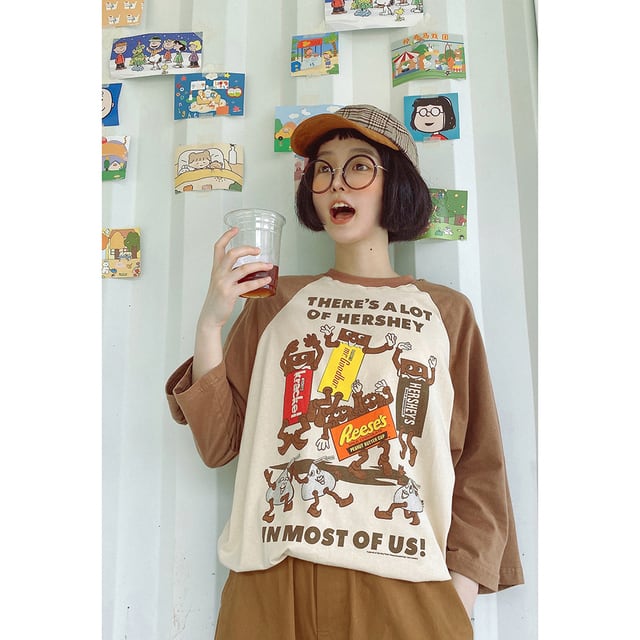 HERSHEY'S/ハーシーズ】ラグラン Tシャツ www.jaiba.mg.gov.br