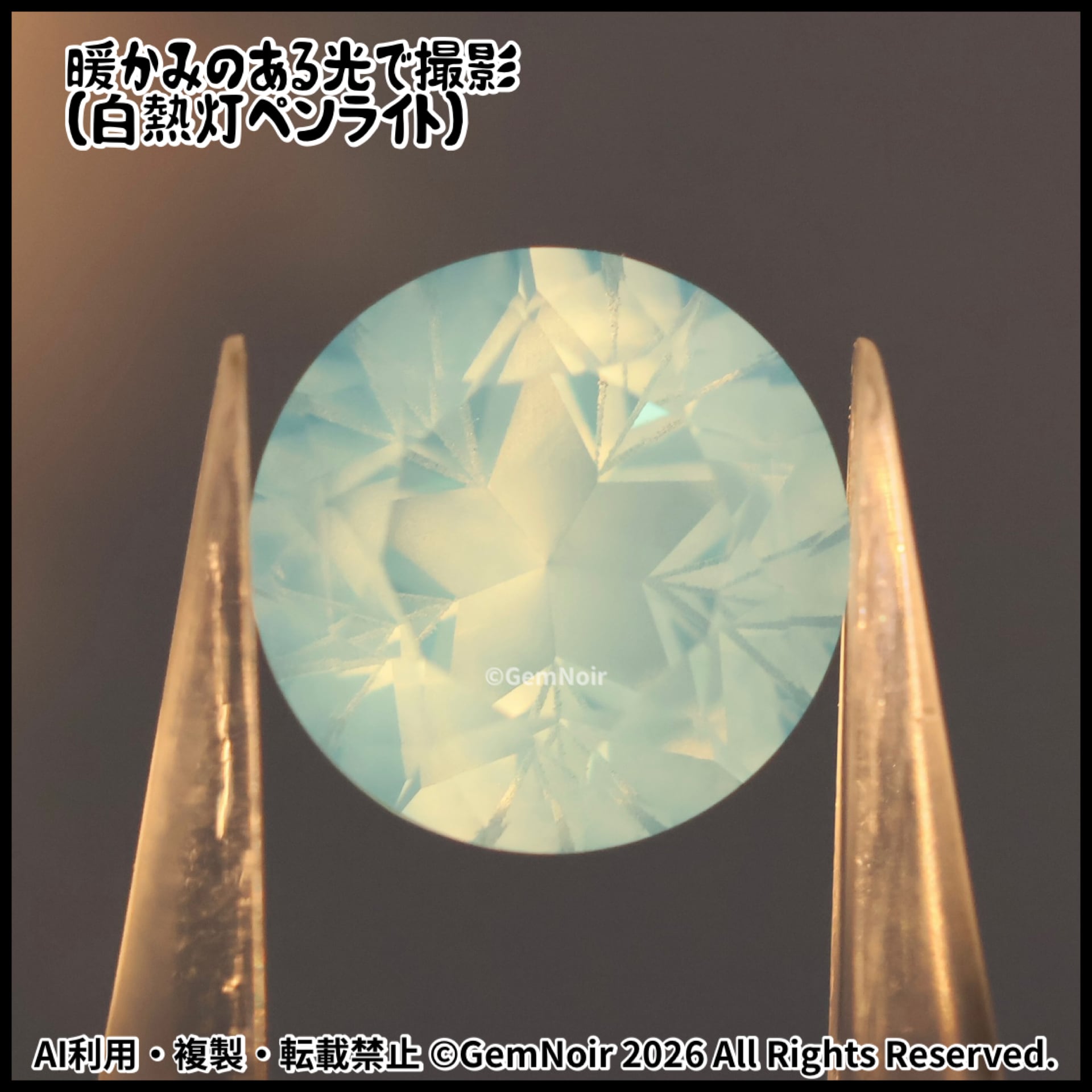 宝飾用特殊ガラス｜星が潜むラウンドカットの魔石【南海に潜む人魚の星