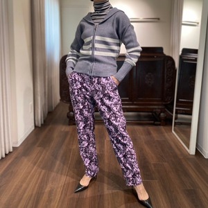 print  velour pants purple